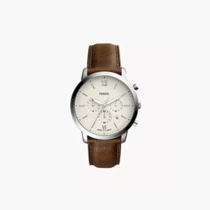 Fossil White Face Leather Wrist Watch